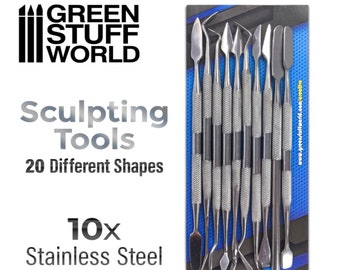 Sculpting Tools - 10 pcs - Wax Carvers - Green Stuff Carver tool - Spatula Wax Carving Set