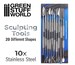 Sculpting Tools - 10 pcs - Wax Carvers - Green Stuff Carver tool - Spatula Wax Carving Set 