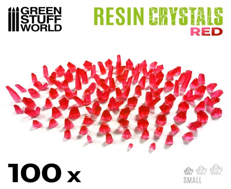 RED Resin Crystals for Miniature Bases Warhammer Model Etsy