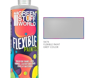 Flexible Paint 240ml - Gray - paints Wargames miniatures Airbrush Brush Cosplay plastics EVA Foam