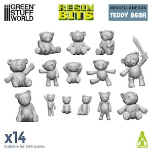 Harsset teddybeer - wargames miniatuur slagveld oorlogsgebied actiehars