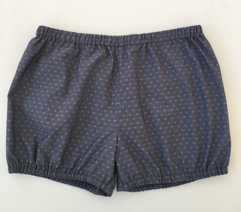 Greyish Blue with small white motives-Yogabloomer-Bloomer-Beach-Shorts Yogashorts Iyengar Yoga