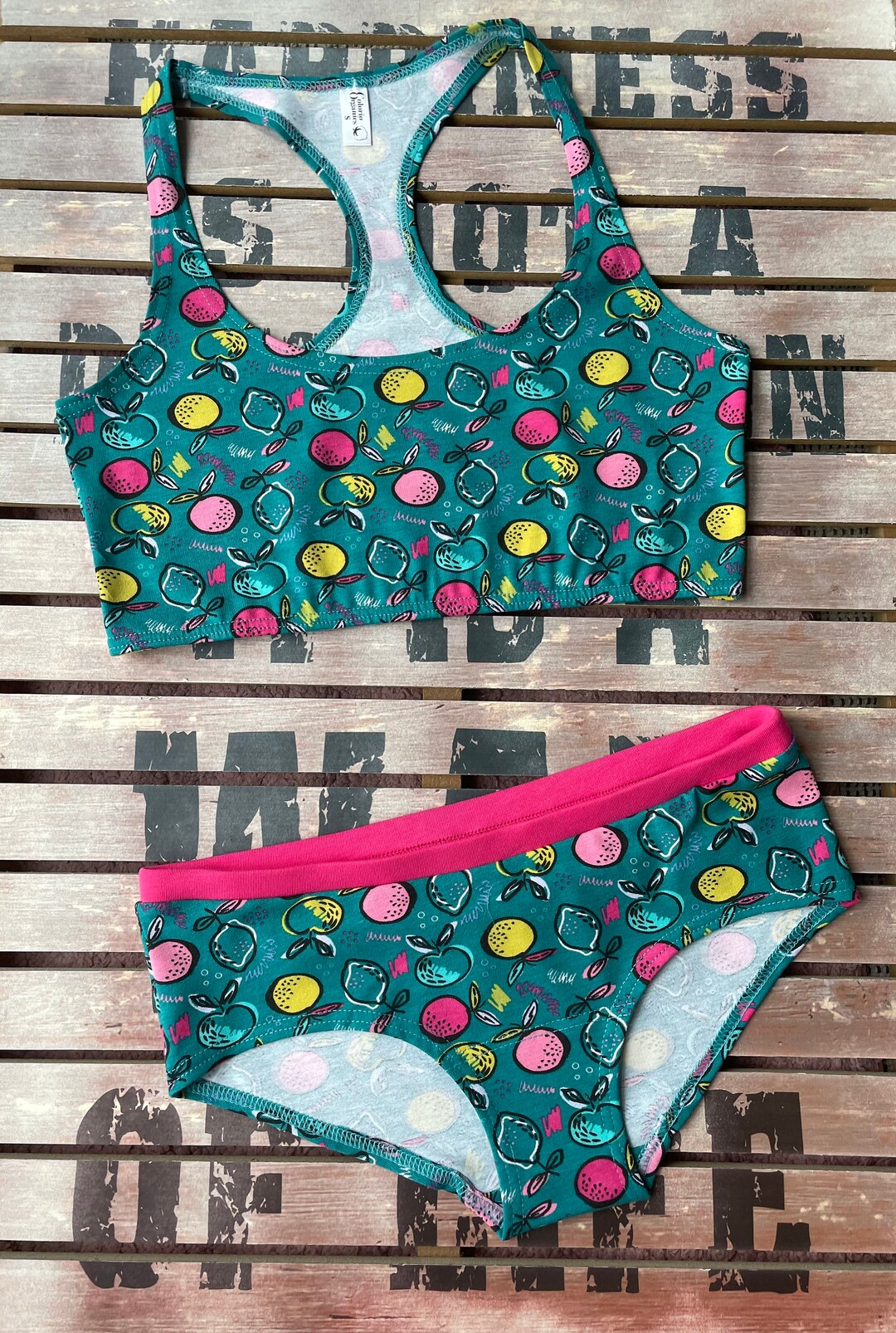 Set of 2pcs Top Panties Organic Cotton Underwear Etsy UK