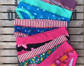 Saver Pack - 9 panties of your choice - Organic cotton ladies panties - Please choose the colors