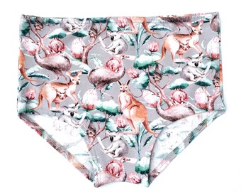 Kangaroos organic cotton women high waist panties - made from GOTS certified organic cotton - with thin stretchy tape in waist