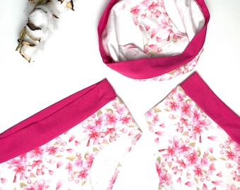Organic Cotton Boxer Briefs – Cherry Blossom Print, No Rubber