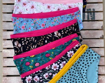 10 Panties Pack - 10 panties of your choice - Organic cotton ladies panties - Please choose the colors