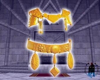 LOZ OOT Zelda Espaldares y cinturón