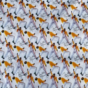 100% Cotton Quilting Quilt Fabric Queen Freddie Mercury Action Poses Sold by the yard, 1/2 yard and Fat quarter REMnaNTs **Ships Quick**