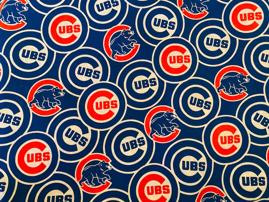 NEW MLB Chicago Cubs Blue Red White Baseball Cotton Mask Quilting