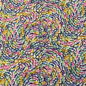 Premium Prints School of Fish Multi Color 100% Cotton Quilting Quilt fabric sold by the FQ, 1/2 yard & yard *Ships Quick*