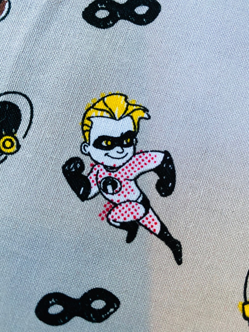 100 Cotton Mask Quilting Fabric the Incredibles and Mask Etsy