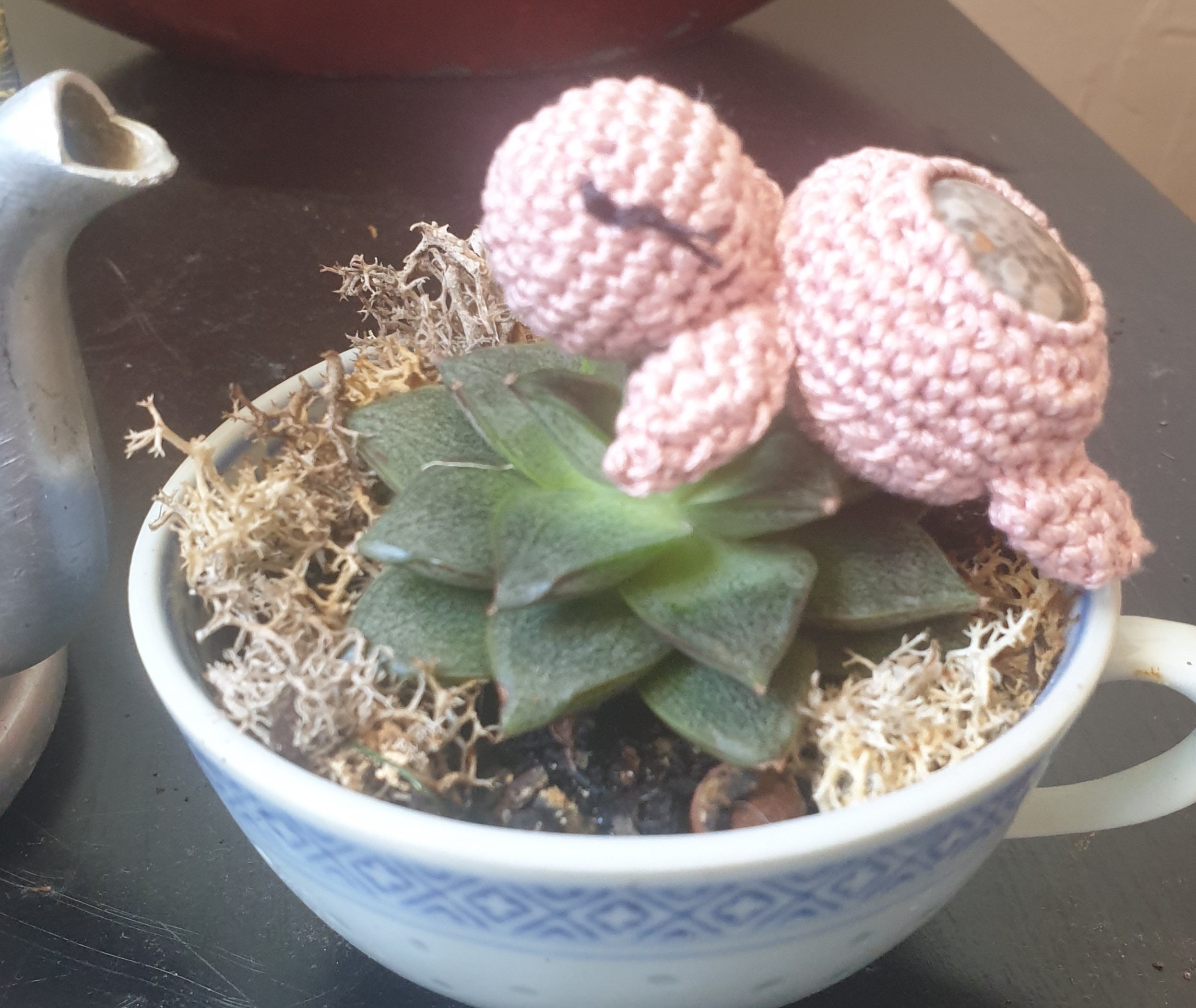 Animal Totem Tortue Amigurumi Rose Pierre Jaspe