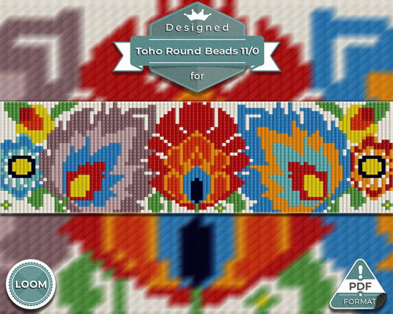 Loom Bracelet Pattern Loom Bracelet Loom Stitch Toho Round Etsy