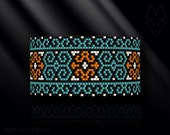 peyote bracelet pattern, odd count peyote pattern, peyote stitch, Toho Round pattern, pdf pattern, beading bracelet tutorial - Ethnic art