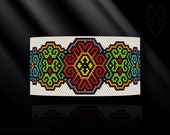 peyote bracelet pattern, odd count peyote pattern, peyote stitch, Toho Round pattern, pdf pattern, beading bracelet tutorial - Ethnic art