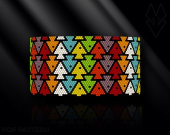 peyote bracelet pattern, even count peyote pattern, peyote stitch, Toho Round pattern, pdf pattern, beading bracele tutorial - Fish