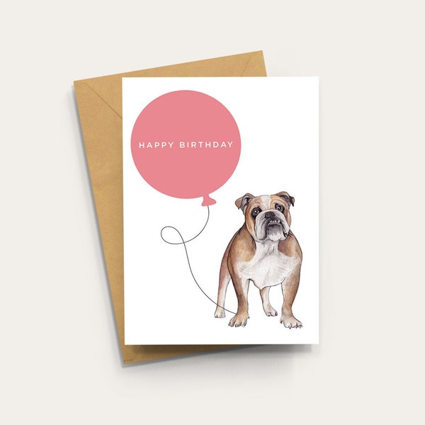 Brtsh Bulldog Greetngs Card, Blank Hgh Qualty Prnted Cards From...
