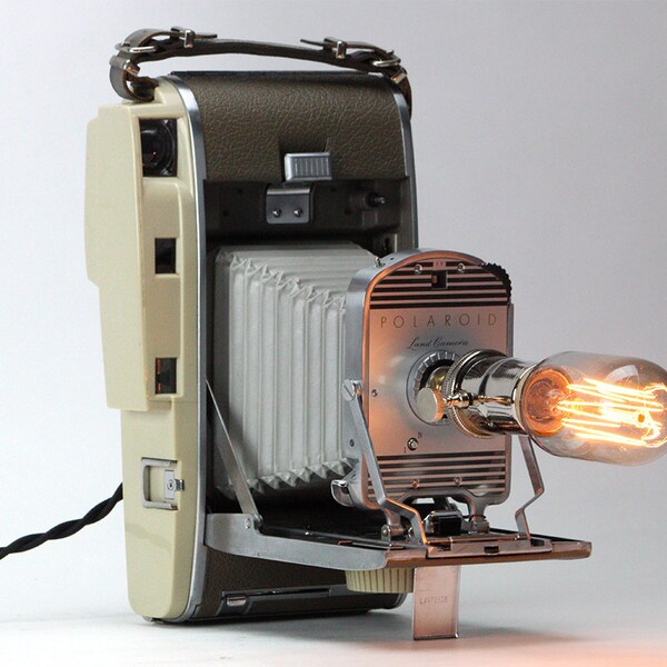 Retro c1957 Polaroid 800 Land Camera Table Lamp – Lighting Home/Office Decor Display & Collector Piece