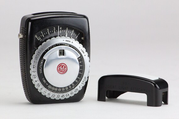 Working Camera LIGHT METER BAKALITE with Incident Attachment /& Leather CASE