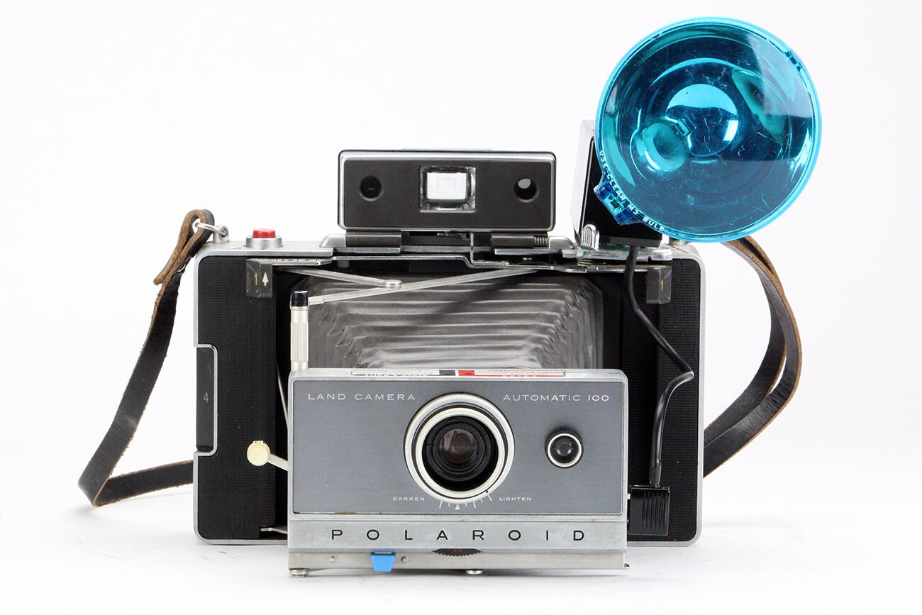 Retro 1954 Polaroid Automatic 100 Land Camera w/ Flash Home Etsy