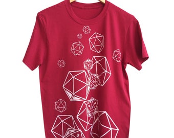 Dungeon Master Shirt. Dungeons and Dragons, Polyhedral dice, d20 T-Shirt. d20 Dice Shirt. D n D Game Master, rpg dice, roleplaying, dnd dice