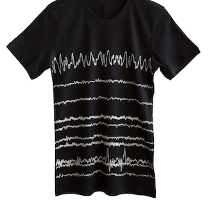Brainwaves Graphic T-Shirt. Neuroscience gifts. EEG Sleep Cycles Sleep Study, Brain Waves Waveform Science Tee, Neurology, Joy Division Fan
