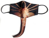 Face Hugger Mask. Aliens movie inspired, adjustable cloth face cover. Xenomorph, Facehugger Mask. Sci-fi movie fan, horror mask, alien mask