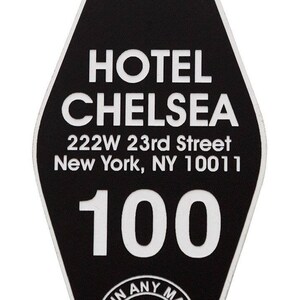 Hotel Chelsea Keychain, Motel Style Keychain. Hotel Chelsea New York ...