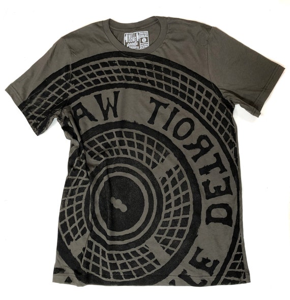 Manhole T-shirt, Detroit Manhole Cover, Printed Shirt. Detroit T 