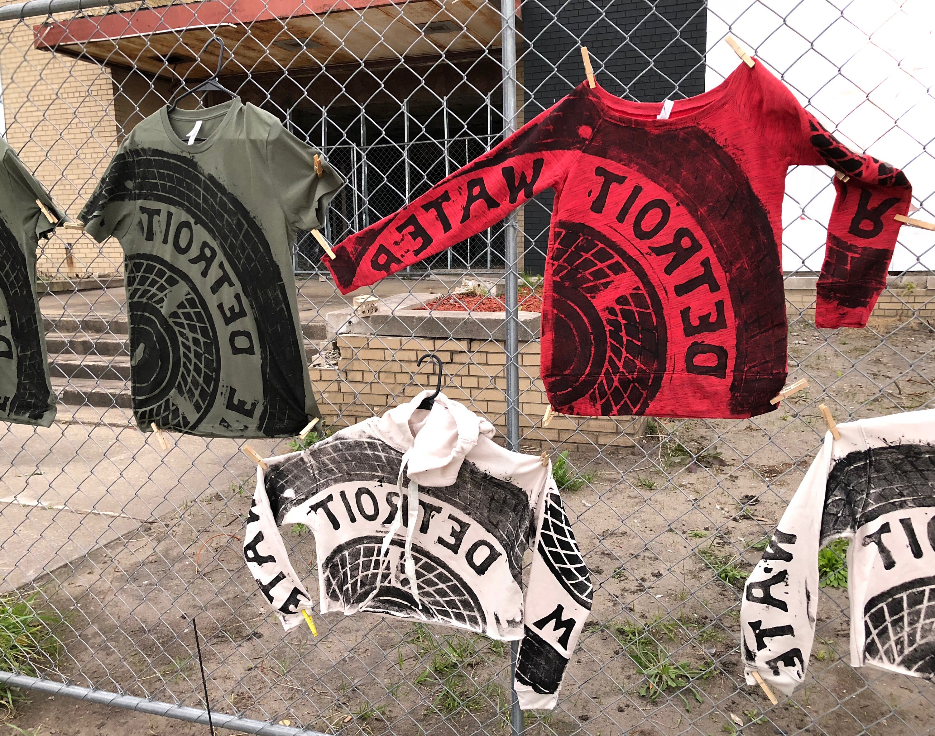 Detroit Manhole Cover Hoodie, Military Green. One of a Kind 