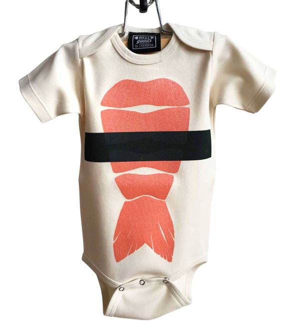 Shrimp Nigiri Infant Bodysuit Shrimp Sushi Baby Snapsuit