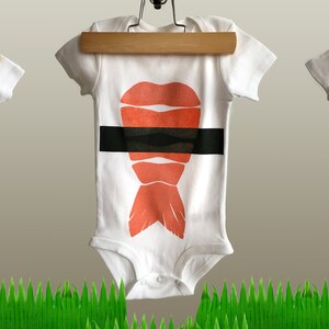 Shrimp Nigiri Infant Bodysuit, Shrimp Sushi Baby Snapsuit. Sushi costume, funny baby gift. Sushi lover gift, sushi bodysuit cute baby romper image 4