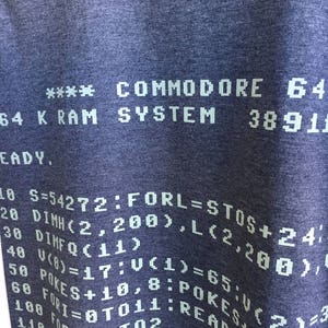 Commodore 64 BASIC Code T-Shirt. Computer science, Retro Computer shirt, retro gaming tee. Computer geek gifts, programmer gift, developer image 2