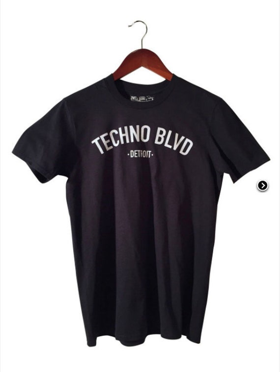 Techno Blvd Graphic Tee. Detroit Techno T-Shirt. Detroit Music History Unisex Detroit T-Shirt. Detroiter Gift, Techno Gift, Techno DJ gift