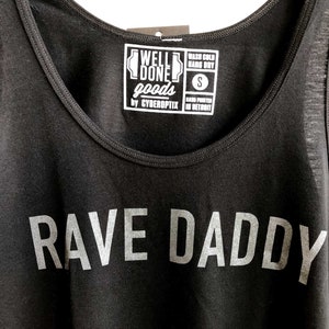 Rave Daddy, Tank Top. Festival Kleidung, lustiges T-Shirt. Techno-Shirt, Grafik-Tank, Dj-Shirt. Raver Geschenk, Rave Shirt, House Musik, edm, edc