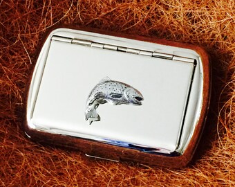 Brown Trout Emblem Windproof Petrol Lighter FREE ENGRAVING Personalised Gift 