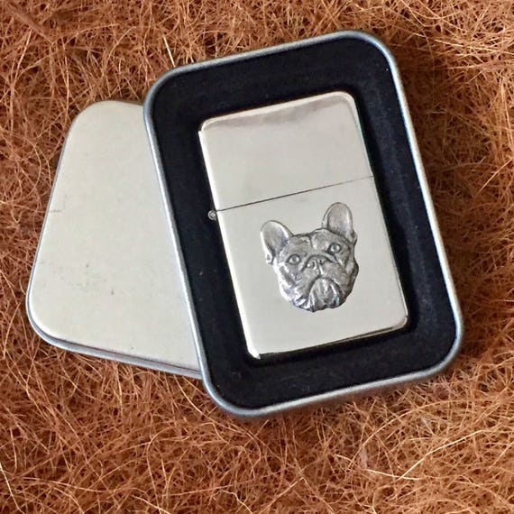British Bulldog Petrol Lighter FREE ENGRAVING Gift Box