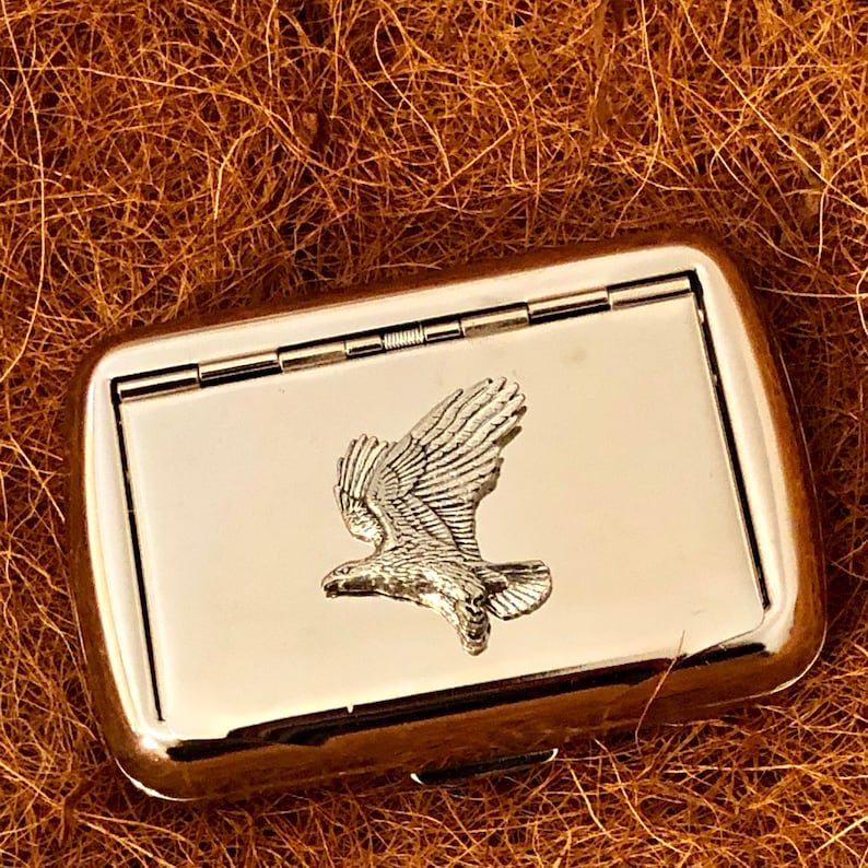 Antique Pewter Eagle Harrier 3 Emblem on a Hand Rolling Etsy