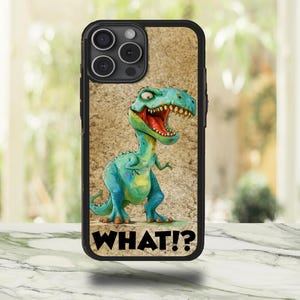 DINOSAUR iPHONE CASE/T-Rex Tough Case/iPhones 8-16/Funny Dino Design/Smart phone Protective Cover/ Dinosaur Lovers Gift Idea