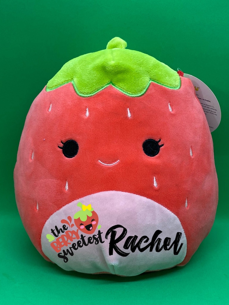 CUSTOMIZED STRAWBERRY Squishmallow pillow Personalized | Etsy