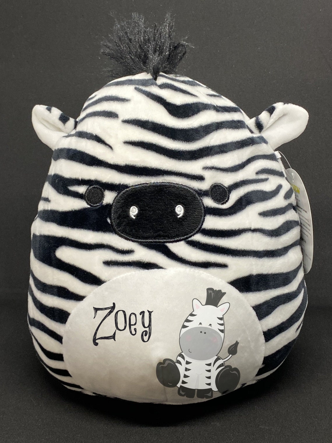 Customized Zebra Squishmallows 8 Inch Personalized Kellytoy Etsy