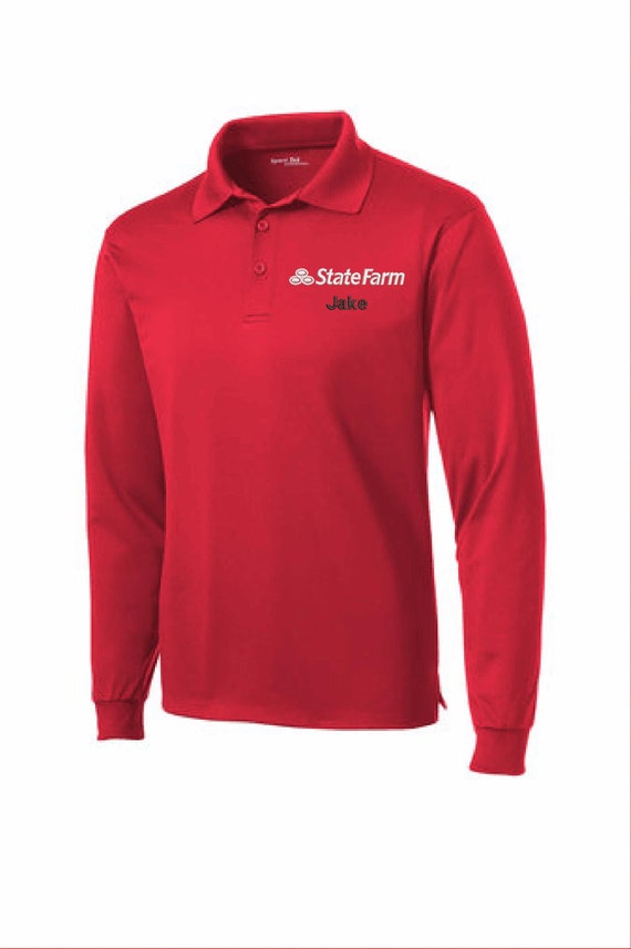 Jake State Farm Halloween Costume Embroidered Red Shirt Short Etsy