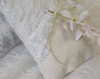 Ring bearer pillow, ring cushion, wedding, vintage, boho