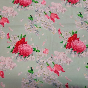 Jersey, cotton jersey, flowers