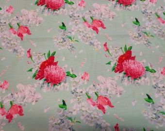 Jersey, cotton jersey, flowers
