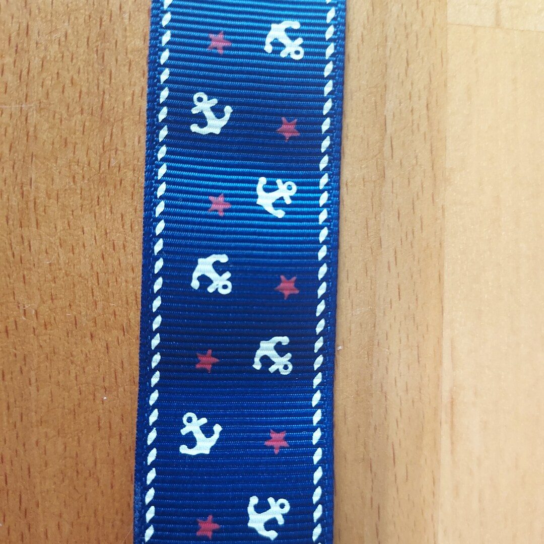 Strandkorb Ribbon Grosgrain Ribbon, Maritime, Anchor - Etsy