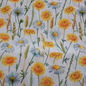 Decoration, decorative fabric, flowers, loneta
