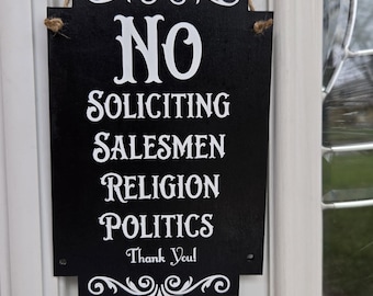 No Soliciting Sign