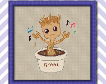 Pixel Art Groot Etsy